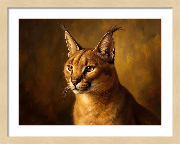 Caracal Portrait In Realism