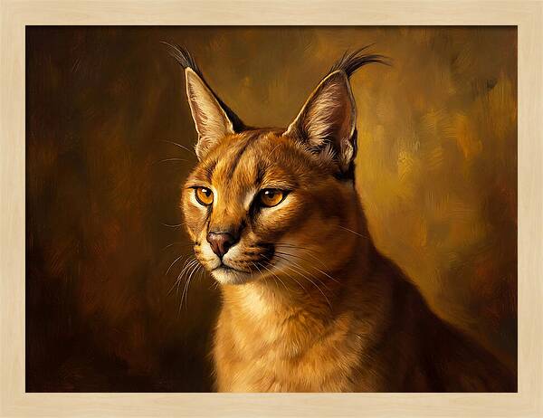 Caracal Portrait In Realism