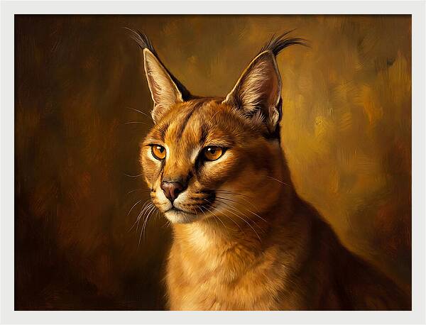 Caracal Portrait In Realism