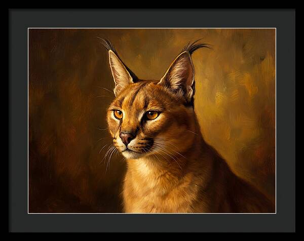 Caracal Portrait In Realism