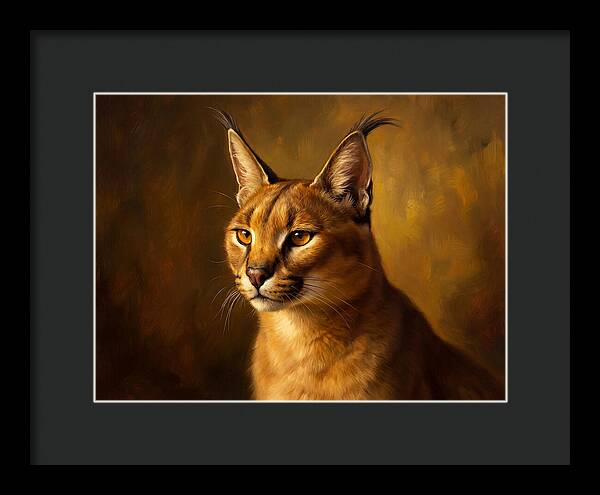 Caracal Portrait In Realism