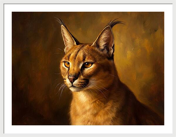 Caracal Portrait In Realism