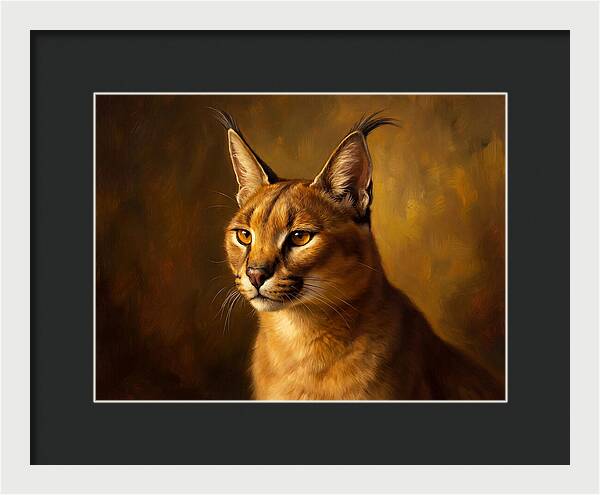 Caracal Portrait In Realism