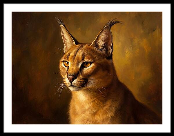 Caracal Portrait In Realism