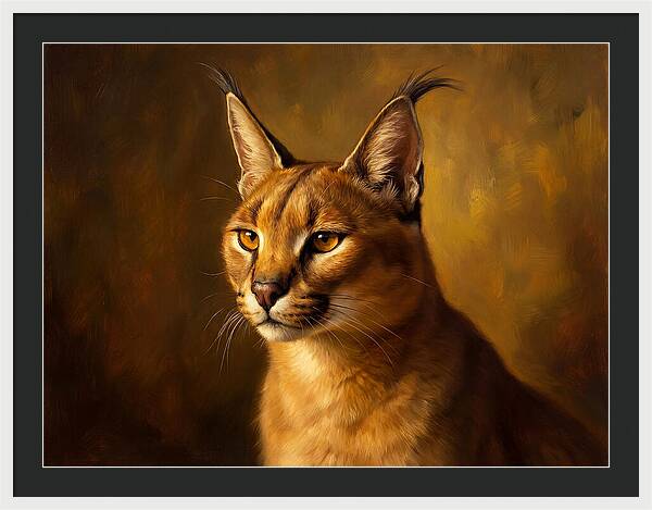 Caracal Portrait In Realism