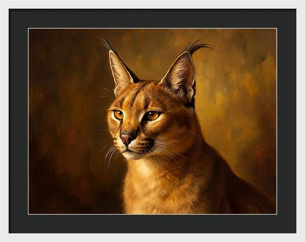 Caracal Portrait In Realism