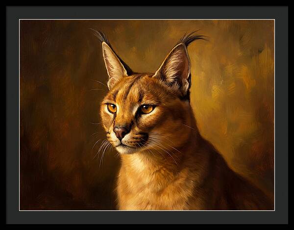 Caracal Portrait In Realism