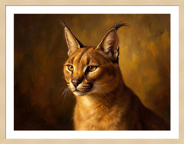 Caracal Portrait In Realism