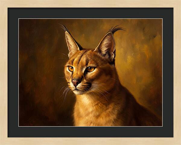 Caracal Portrait In Realism