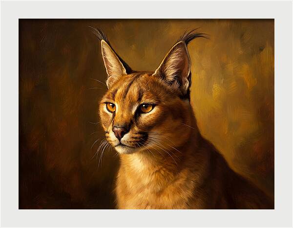 Caracal Portrait In Realism