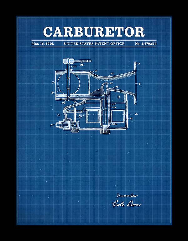 Carburetor Blueprint Patent Us1470616a