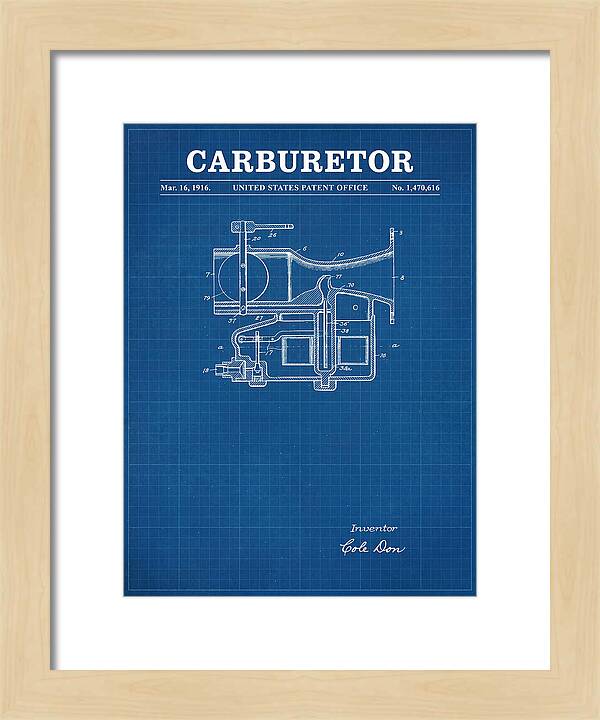 Carburetor Blueprint Patent Us1470616a