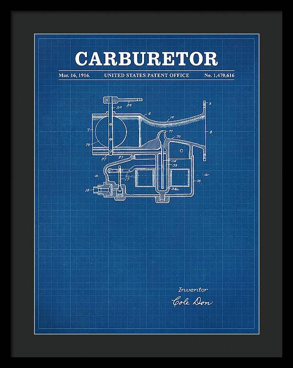 Carburetor Blueprint Patent Us1470616a
