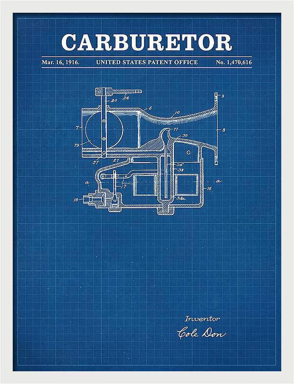 Carburetor Blueprint Patent Us1470616a