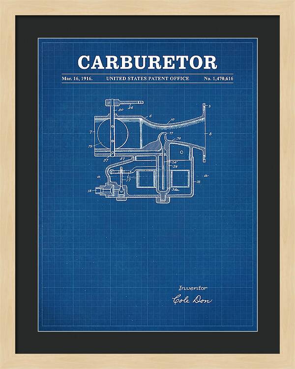 Carburetor Blueprint Patent Us1470616a