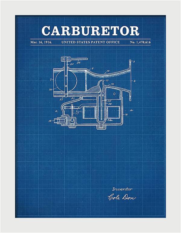 Carburetor Blueprint Patent Us1470616a