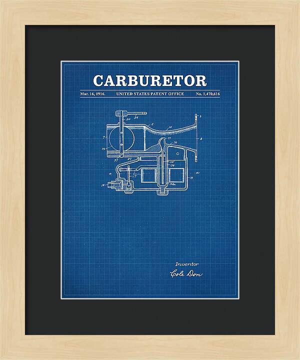 Carburetor Blueprint Patent Us1470616a