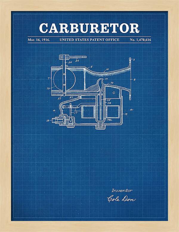 Carburetor Blueprint Patent Us1470616a