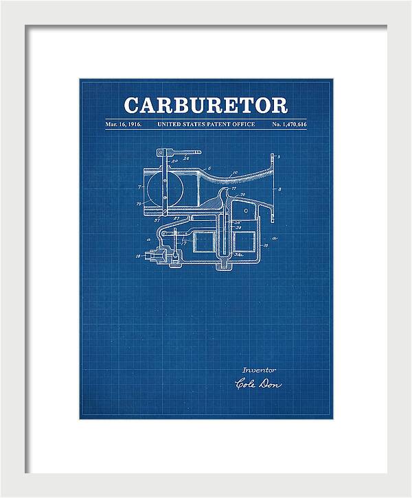 Carburetor Blueprint Patent Us1470616a