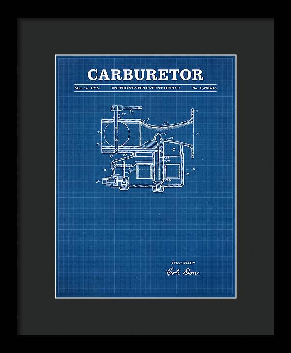 Carburetor Blueprint Patent Us1470616a