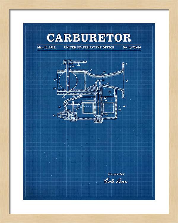 Carburetor Blueprint Patent Us1470616a