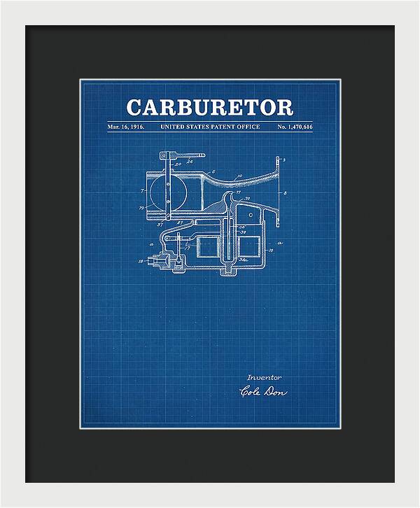 Carburetor Blueprint Patent Us1470616a