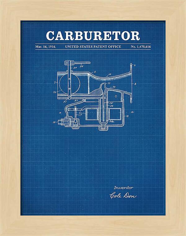 Carburetor Blueprint Patent Us1470616a