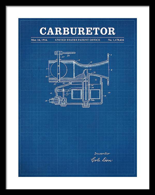 Carburetor Blueprint Patent Us1470616a