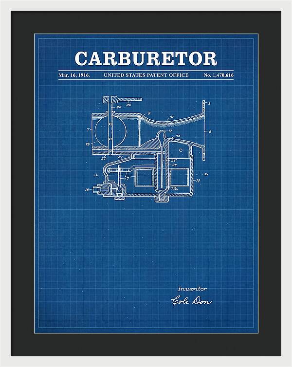 Carburetor Blueprint Patent Us1470616a