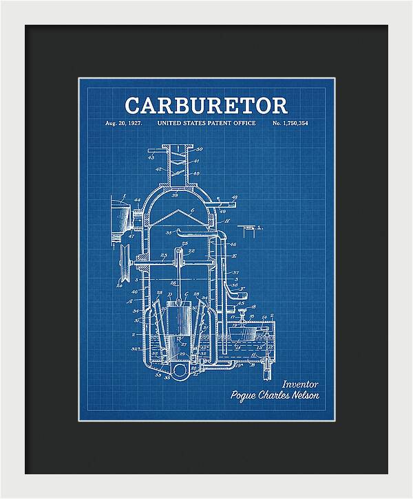 Carburetor Blueprint Patent Us1750354a