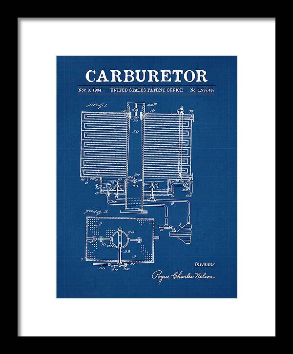 Carburetor Blueprint Patent Us1997497a