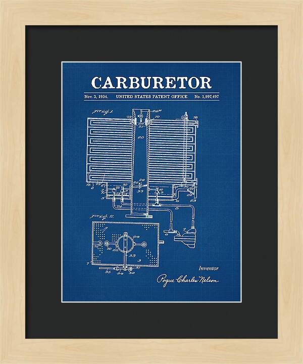 Carburetor Blueprint Patent Us1997497a