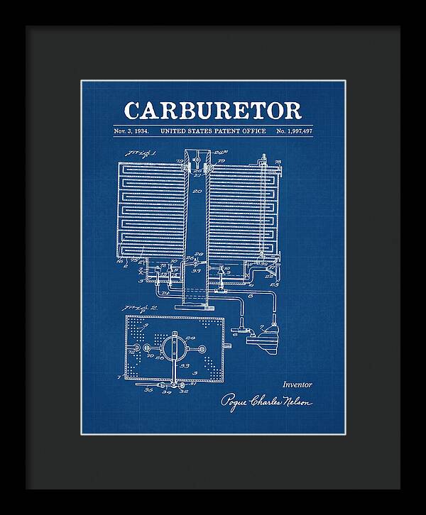 Carburetor Blueprint Patent Us1997497a