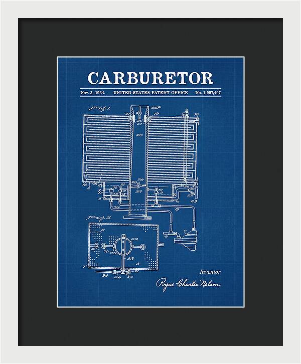 Carburetor Blueprint Patent Us1997497a