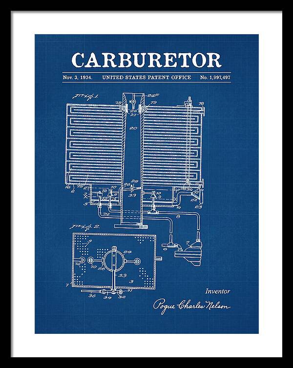 Carburetor Blueprint Patent Us1997497a