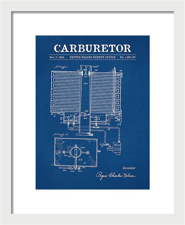Carburetor Blueprint Patent Us1997497a