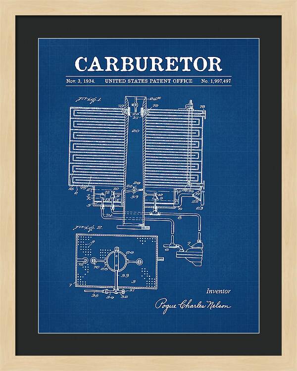 Carburetor Blueprint Patent Us1997497a