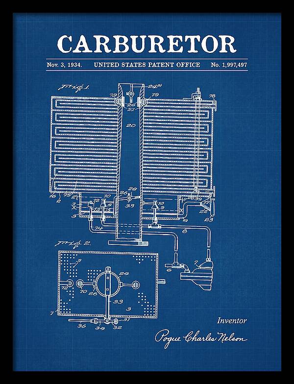 Carburetor Blueprint Patent Us1997497a