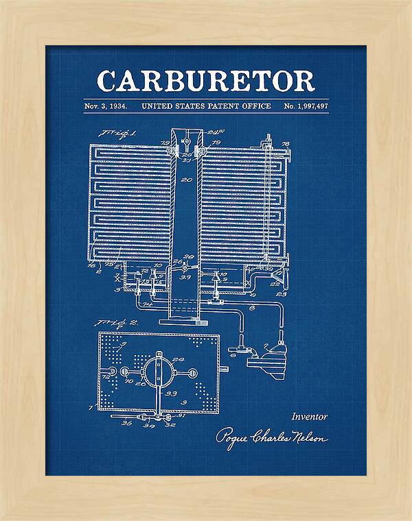 Carburetor Blueprint Patent Us1997497a
