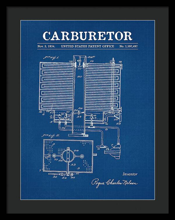 Carburetor Blueprint Patent Us1997497a