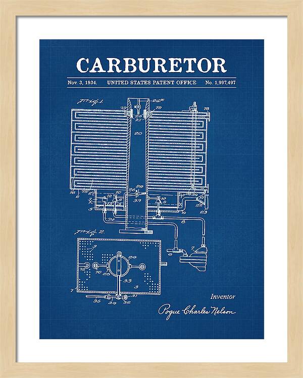 Carburetor Blueprint Patent Us1997497a