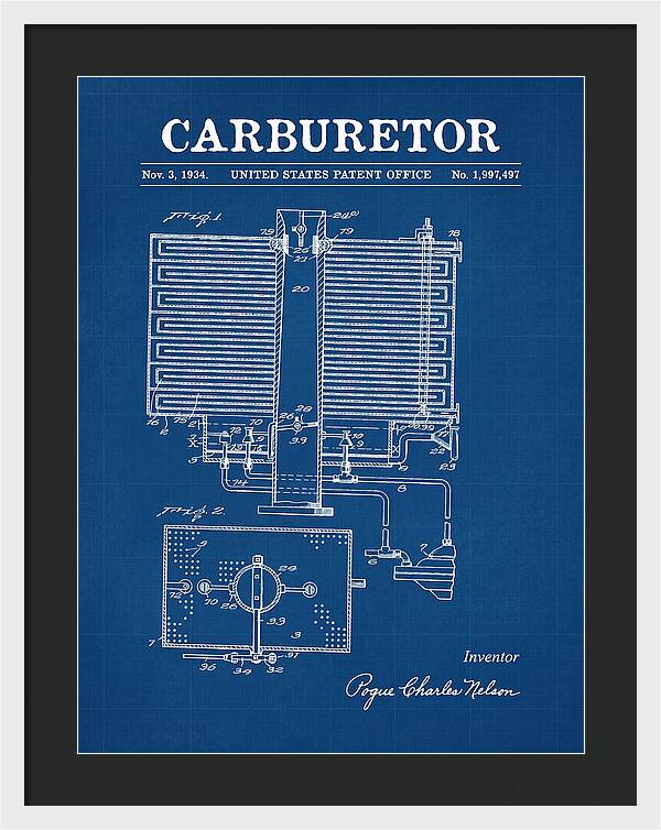 Carburetor Blueprint Patent Us1997497a