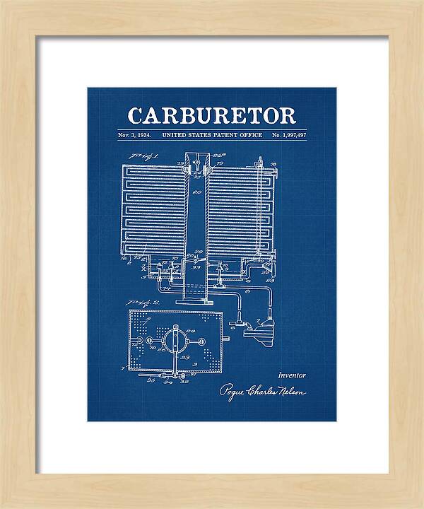 Carburetor Blueprint Patent Us1997497a