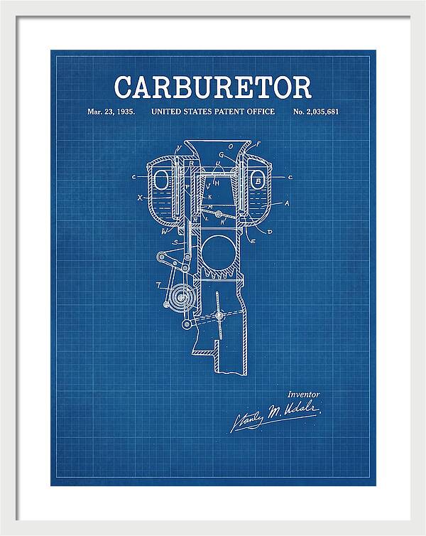 Carburetor Blueprint Patent Us2035681a