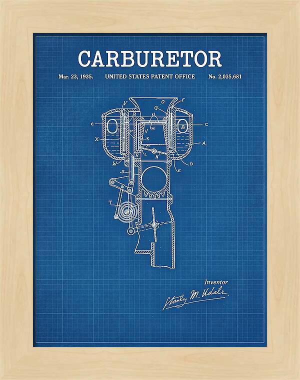 Carburetor Blueprint Patent Us2035681a