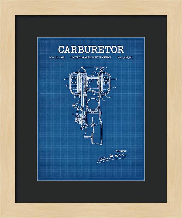 Carburetor Blueprint Patent Us2035681a
