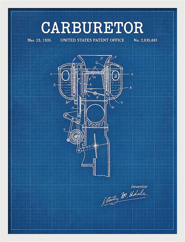 Carburetor Blueprint Patent Us2035681a