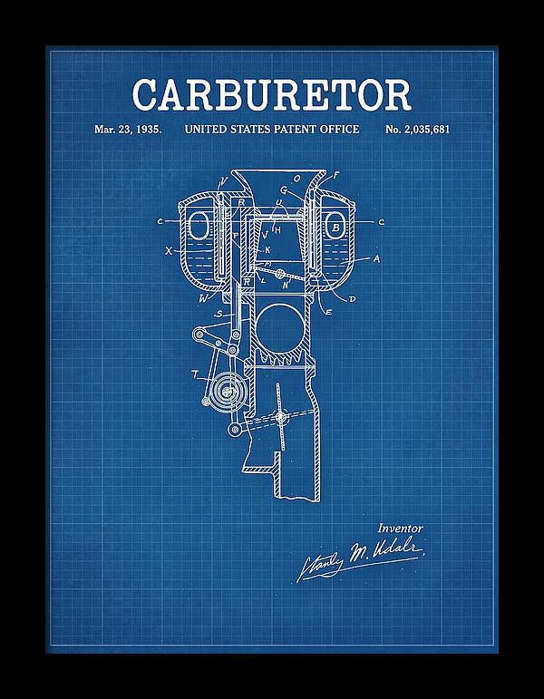 Carburetor Blueprint Patent Us2035681a
