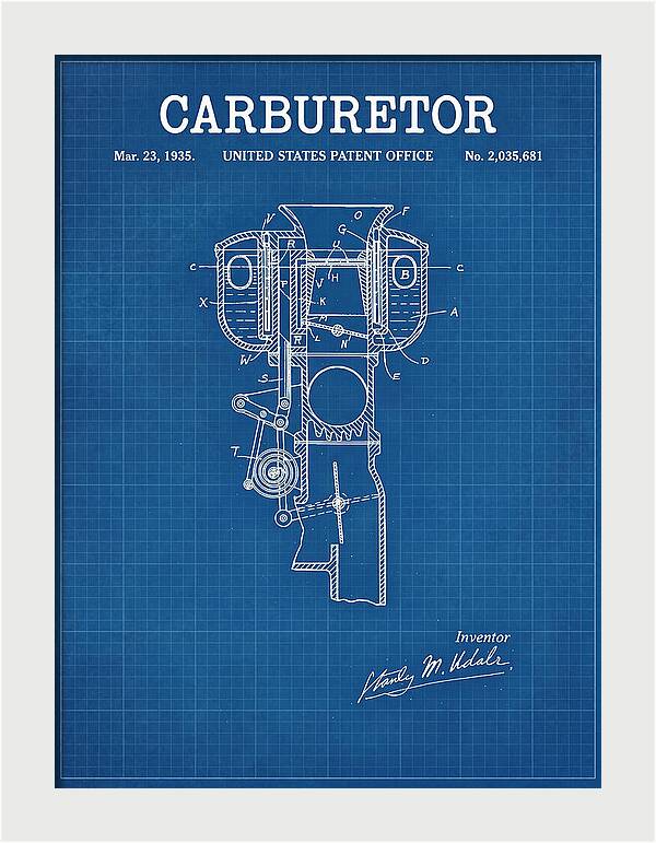 Carburetor Blueprint Patent Us2035681a