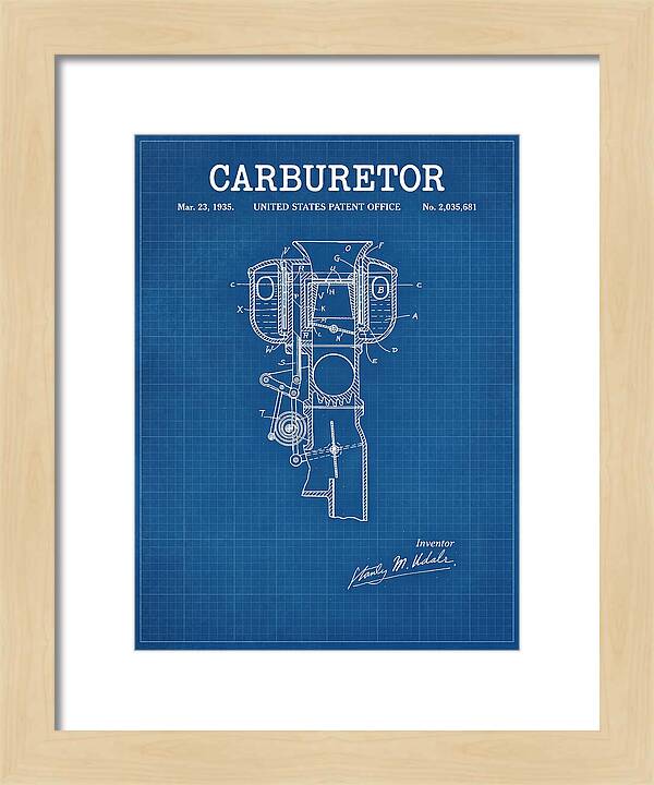 Carburetor Blueprint Patent Us2035681a